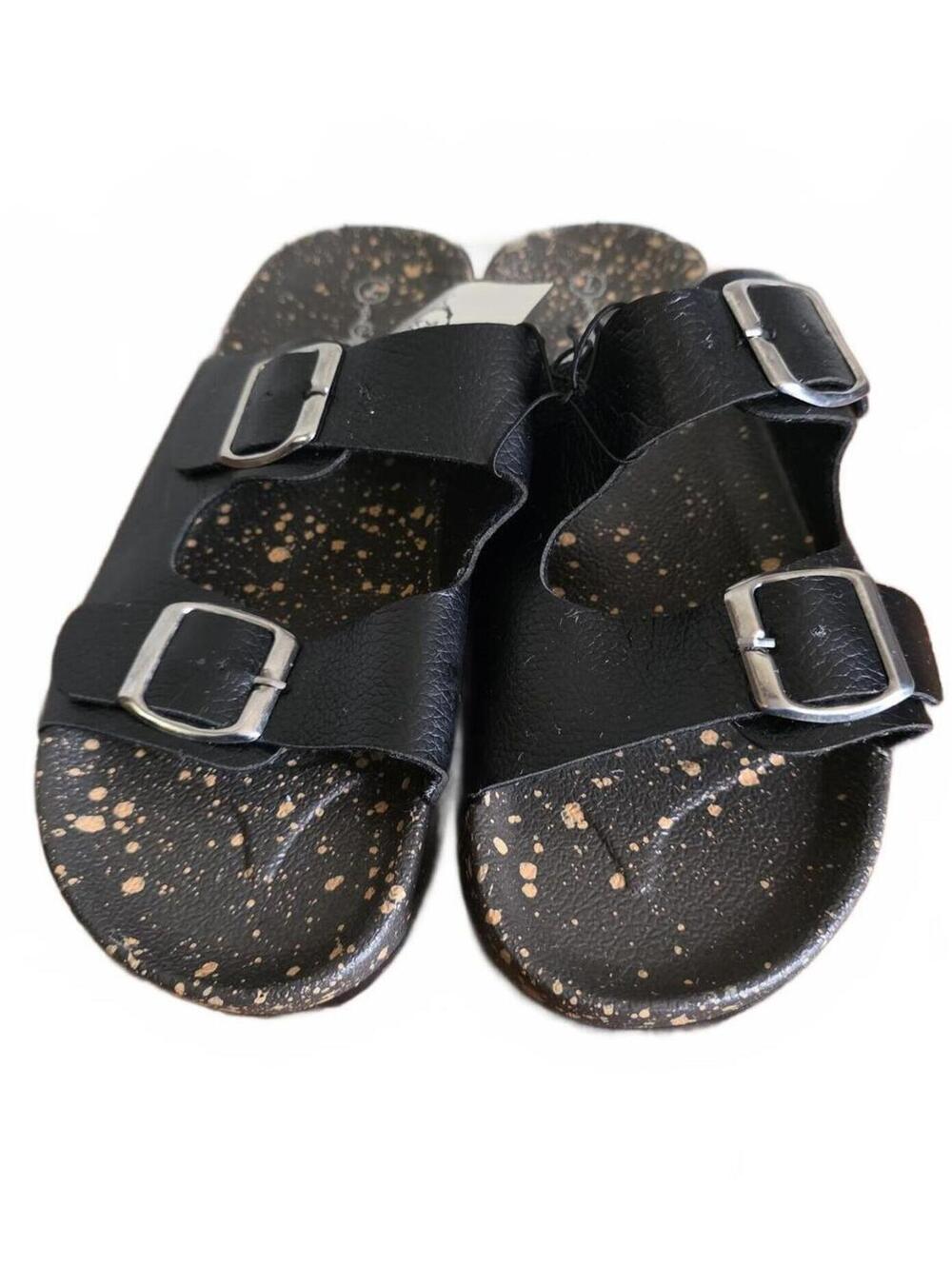 Sole Mates Black Buckle Slides Sandals Womens 7 Comfortable - Picture 9 of 12